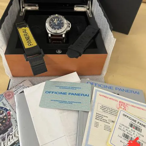 Panerai Submersible PAM 00087 44mm Stainless steel Blue 1