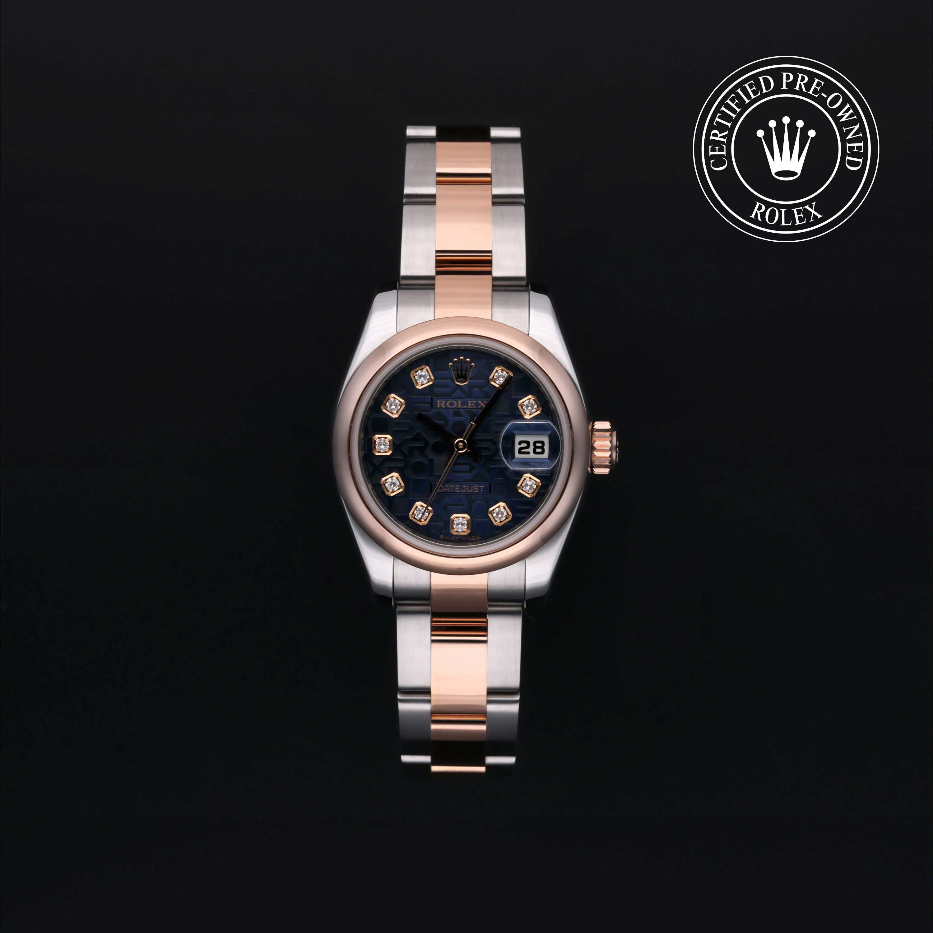 Rolex Lady-Datejust 179161 26mm Rose gold Blue