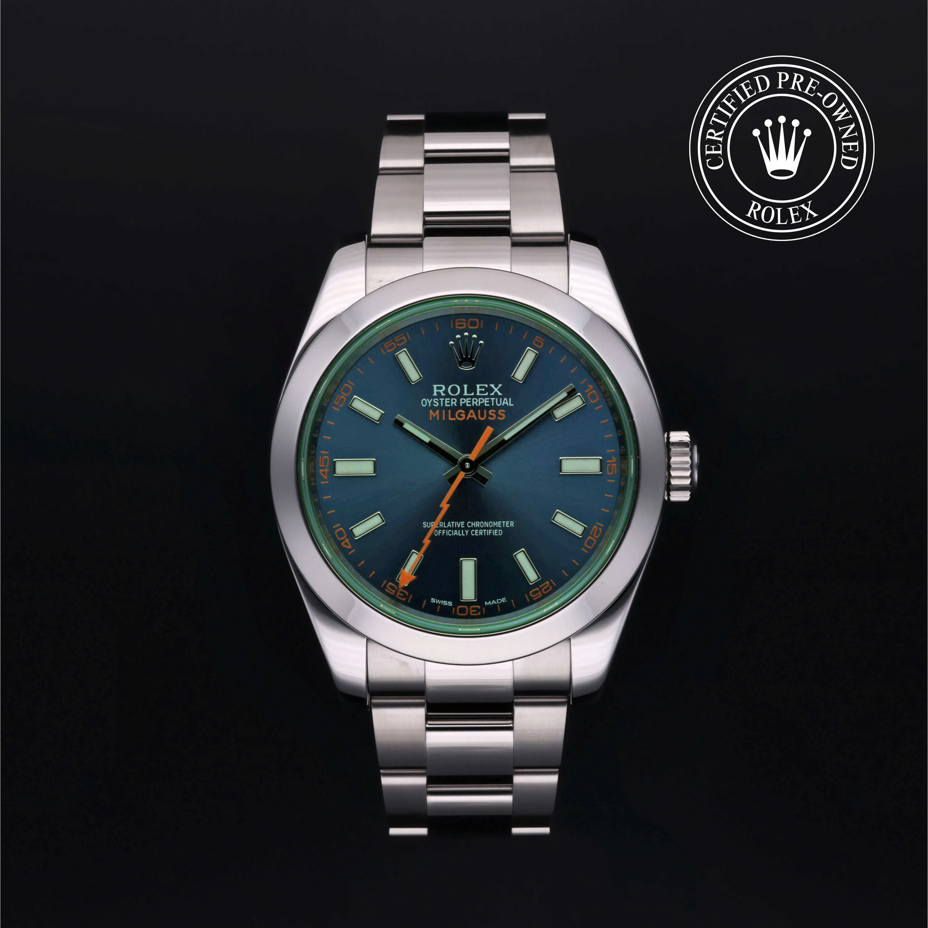 Rolex Milgauss 116400GV 40mm Oystersteel Blue