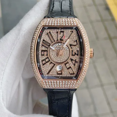 Franck Muller Vanguard V 45 SC DT RCG 44mm Rose gold Black