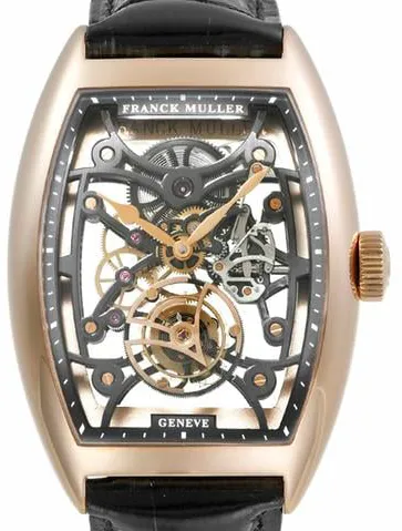 Franck Muller Cintree Curvex 8880TSQT 55.5mm Rose gold Skeletonized