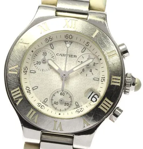 Cartier 21 Chronoscaph W10197U2 32mm Stainless steel White