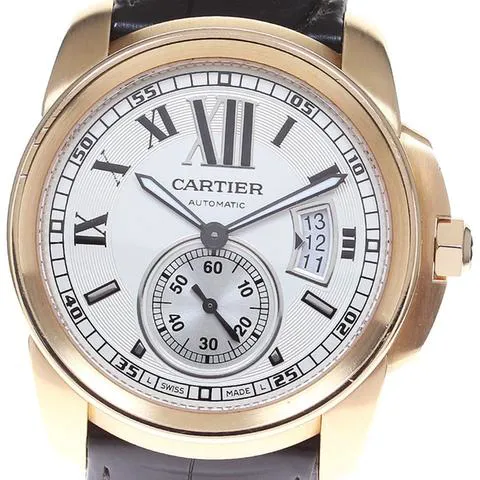 Cartier Calibre de Cartier W7100009 42mm Rose gold Silver