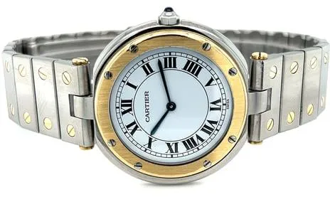 Cartier Santos 8191 27mm Yellow gold and Stainless steel White