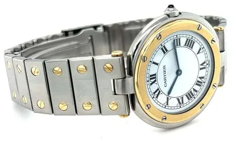 Cartier Santos 8191 27mm Yellow gold and Stainless steel White 2