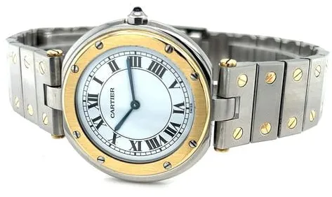 Cartier Santos 8191 27mm Yellow gold and Stainless steel White 3