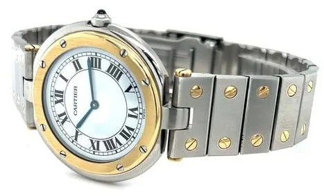 Cartier Santos 8191 27mm Yellow gold and Stainless steel White 4