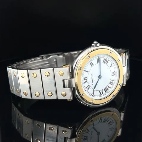 Cartier Santos 8191 27mm Yellow gold and Stainless steel White 8