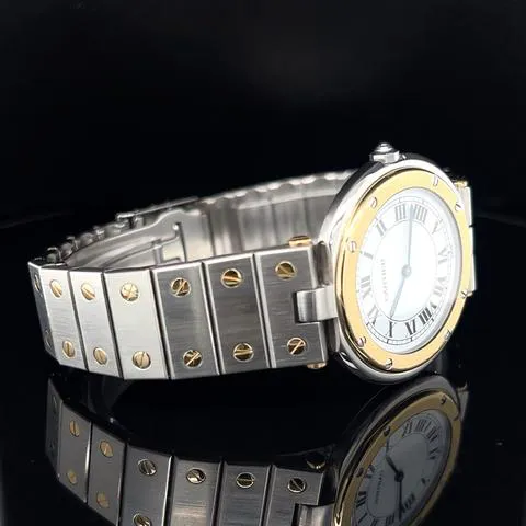 Cartier Santos 8191 27mm Yellow gold and Stainless steel White 9