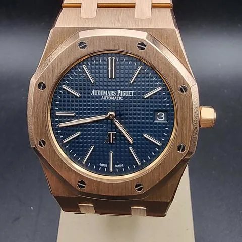 Audemars Piguet Royal Oak 15202OR.OO.1240OR.01 39mm Rose gold Blue