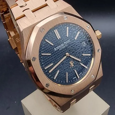 Audemars Piguet Royal Oak 15202OR.OO.1240OR.01 39mm Rose gold Blue 1