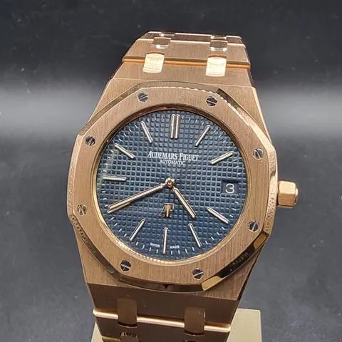 Audemars Piguet Royal Oak 15202OR.OO.1240OR.01 39mm Rose gold Blue 6