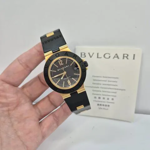 Bulgari Diagono AL 38 G 38mm Yellow gold Black