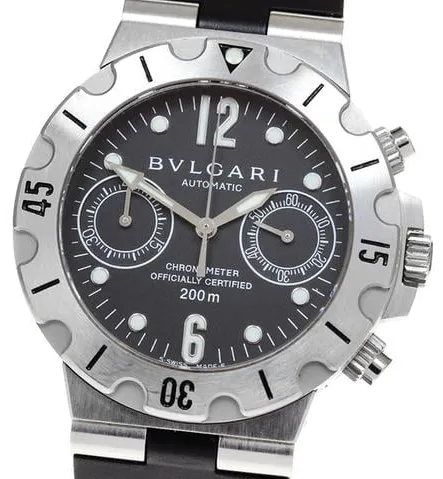 Bulgari Diagono SCB38S 38mm Stainless steel Black