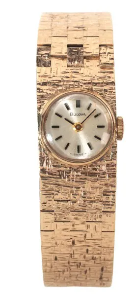 Bulova 18mm 9ct Gold Silver