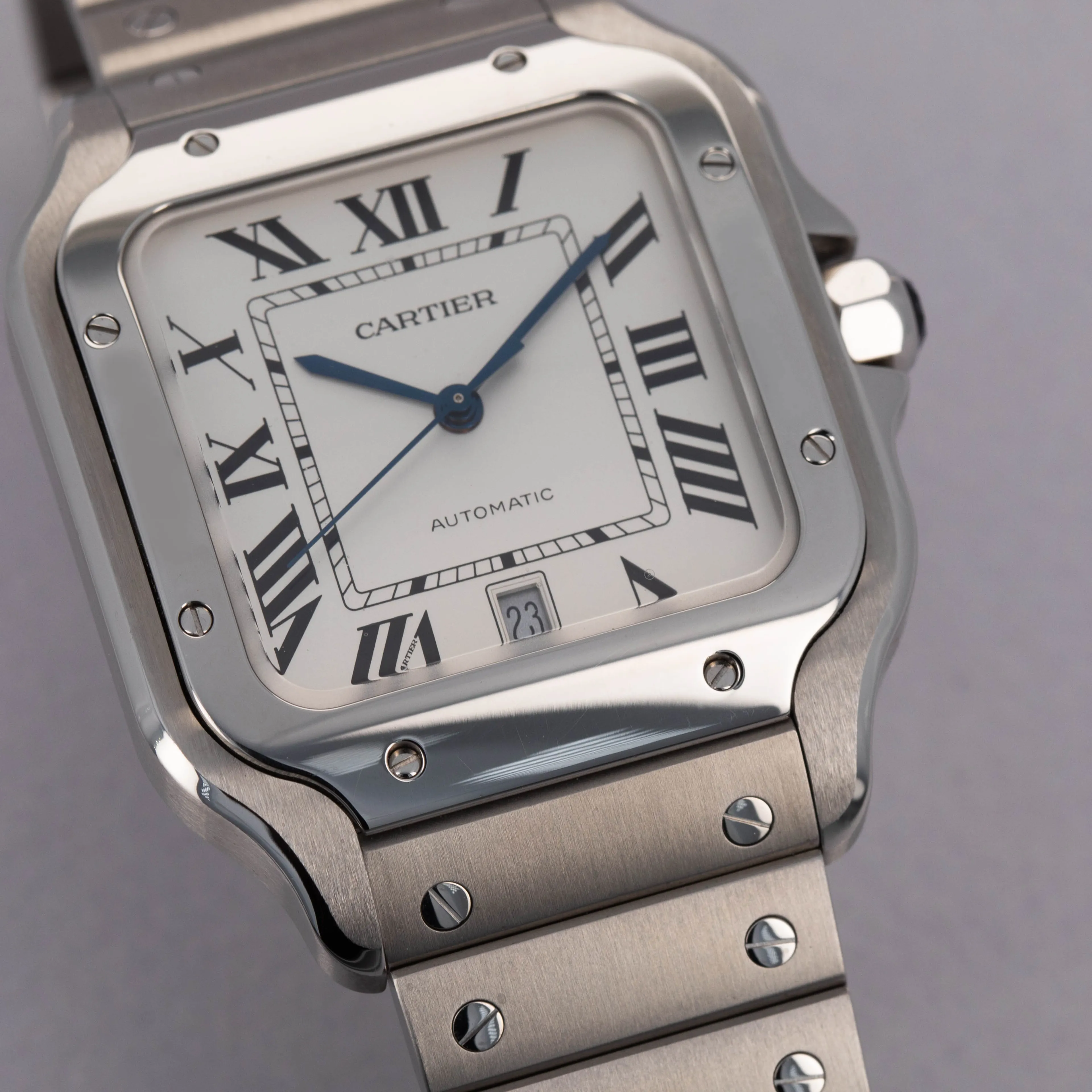 Cartier Santos de Cartier 4072 39.8mm Stainless steel White 1