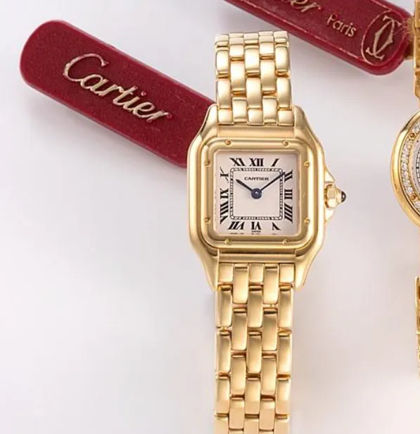 Cartier Panthère W25022B9 22mm 18k Gold Silvered