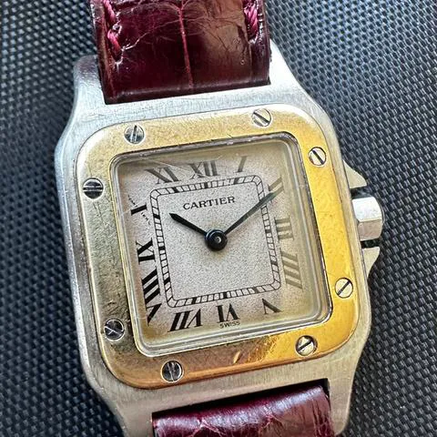 Cartier Santos 1057930 24mm Yellow gold and Stainless steel White 6