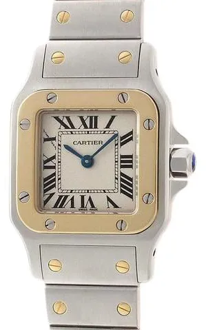 Cartier Santos Galbée SM W20012C4 34mm Yellow gold and Stainless steel Silver