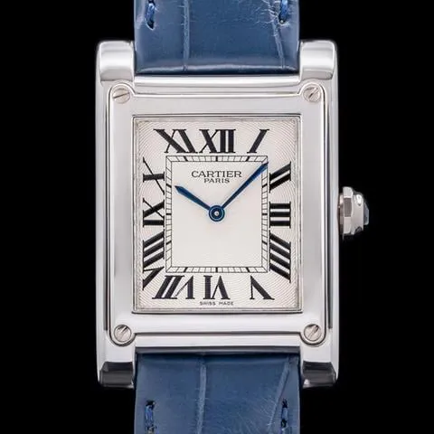 Cartier Tank 2485 27mm Platinum Guilloché