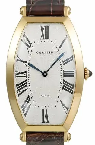 Cartier Tonneau 89590043 46mm Yellow gold Silver