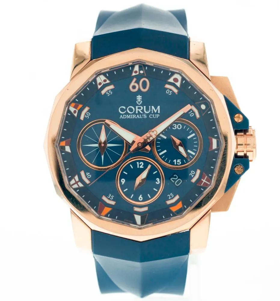 Corum Admiral's Cup 01.0023 44mm Rose gold Blue