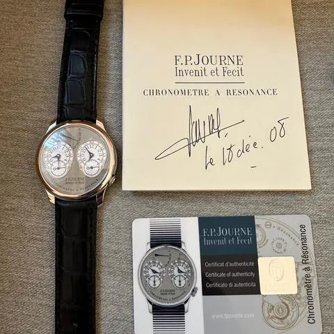 F.P. Journe Chronomètre à Résonance Chronometre a Resonance 40mm Platinum Silver 1