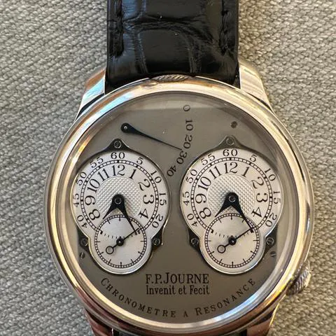 F.P. Journe Chronomètre à Résonance Chronometre a Resonance 40mm Platinum Silver 12