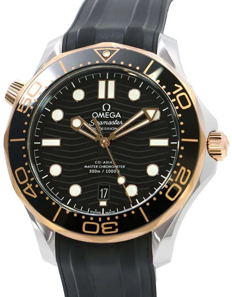 Omega Seamaster Diver 300M 210.22.42.20.01.002 42mm Stainless Steel x Sedna Gold Black