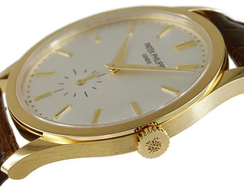 Patek Philippe Calatrava 5196J-001 37mm Yellow gold Silver 1