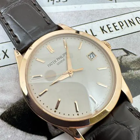 Patek Philippe Calatrava 5296R-010 38mm Rose gold Silver 4