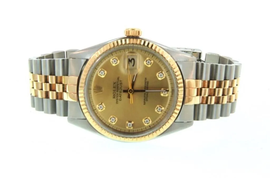 Rolex Datejust 36mm Stainless steel and 14k yellow gold Champagne