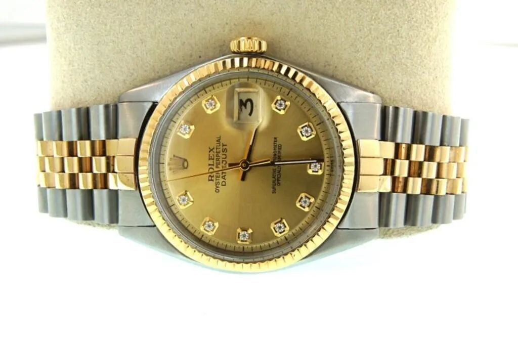 Rolex Datejust 36mm Stainless steel and 14k yellow gold Champagne 4