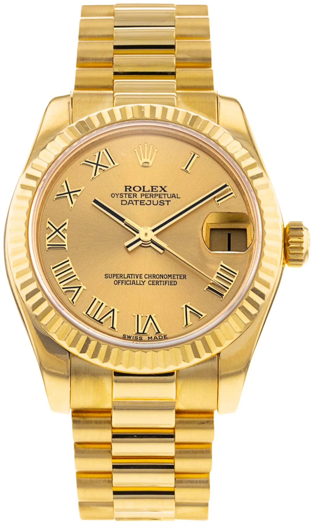 Rolex Datejust 31 178278 31mm Yellow gold Champagne