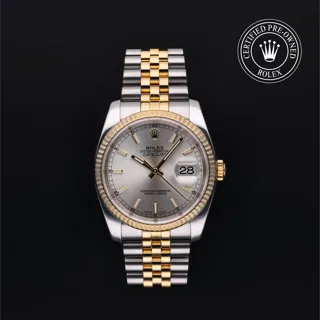 Rolex Datejust 36 116233 Yellow gold and Oystersteel Silver