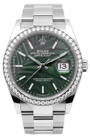 Rolex Datejust 36 126284RBR 36mm Stainless steel Green