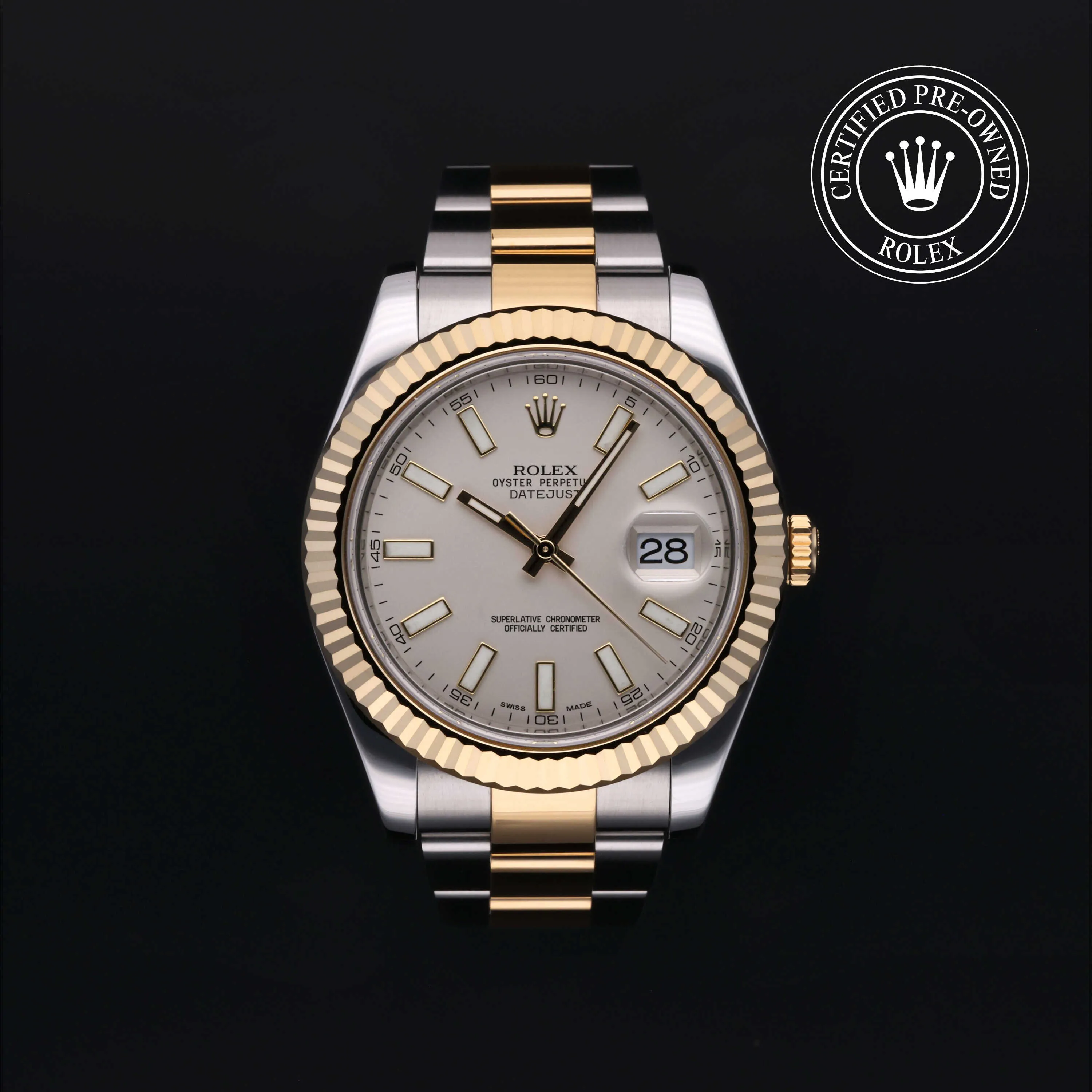 Rolex Datejust II 116333 41mm Yellow gold and 18k yellow gold Ivory