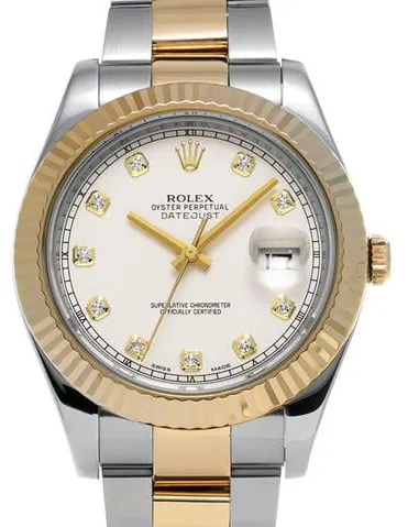 Rolex Datejust II 116333G 41mm Stainless steel White