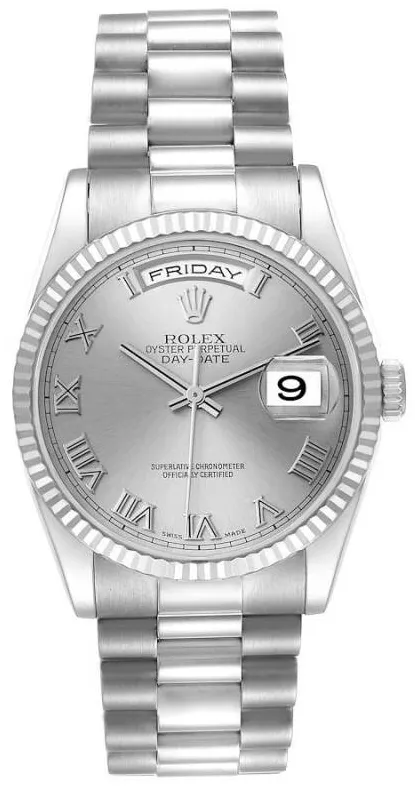 Rolex Day-Date 36 118239 36mm White gold Silver