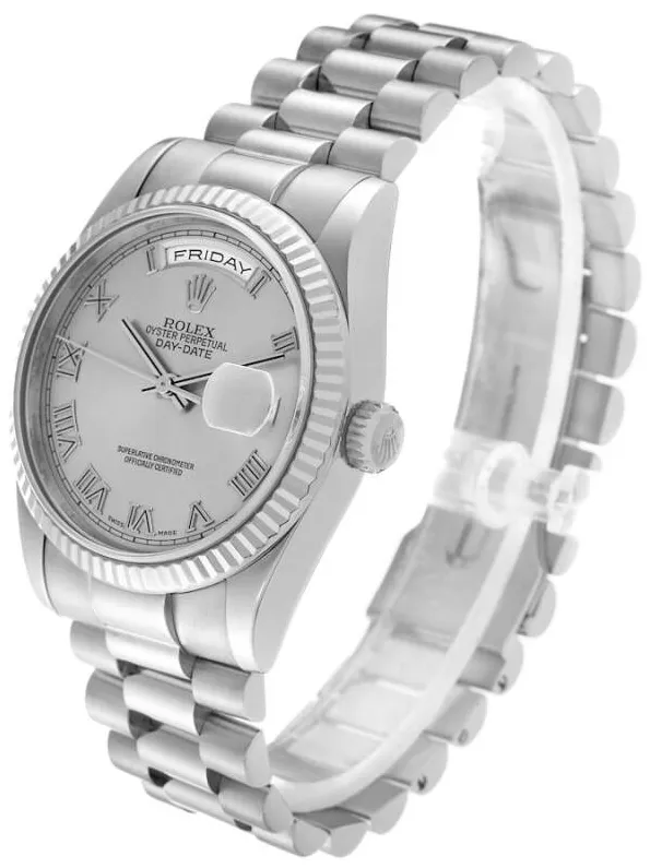 Rolex Day-Date 36 118239 36mm White gold Silver 2