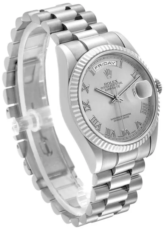 Rolex Day-Date 36 118239 36mm White gold Silver 3