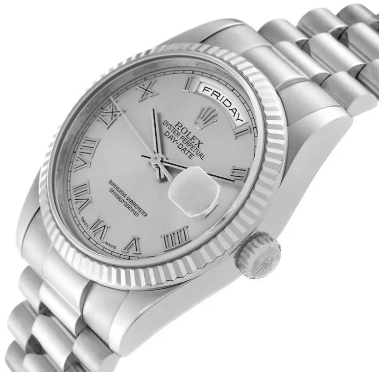 Rolex Day-Date 36 118239 36mm White gold Silver 4