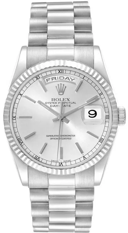 Rolex Day-Date 36 118239 36mm White gold Silver