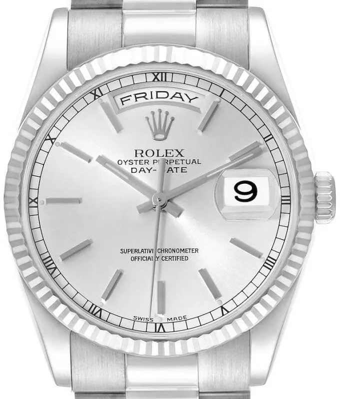 Rolex Day-Date 36 118239 36mm White gold Silver 1