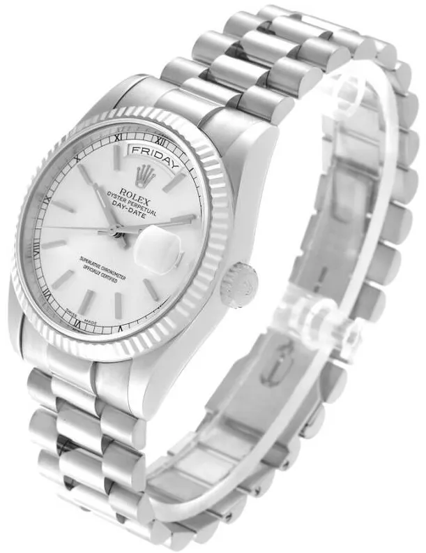 Rolex Day-Date 36 118239 36mm White gold Silver 2