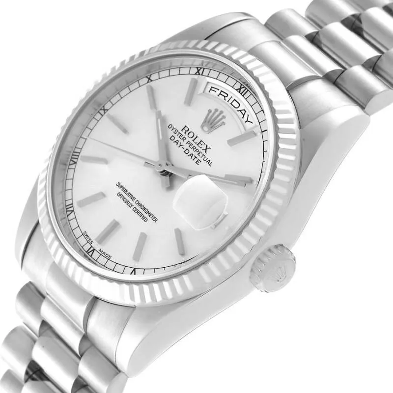 Rolex Day-Date 36 118239 36mm White gold Silver 4