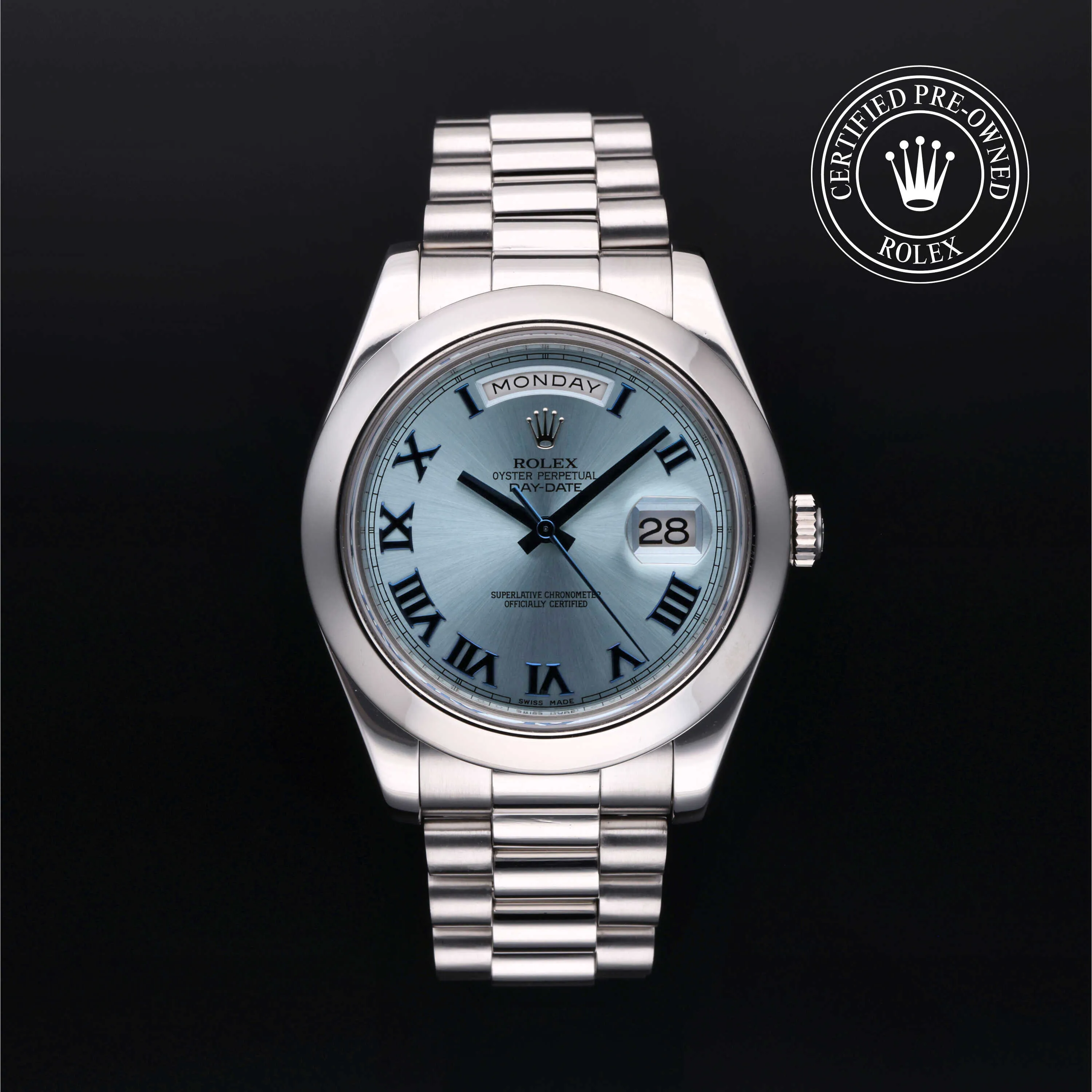 Rolex Day-Date II 218206 41mm Platinum Blue