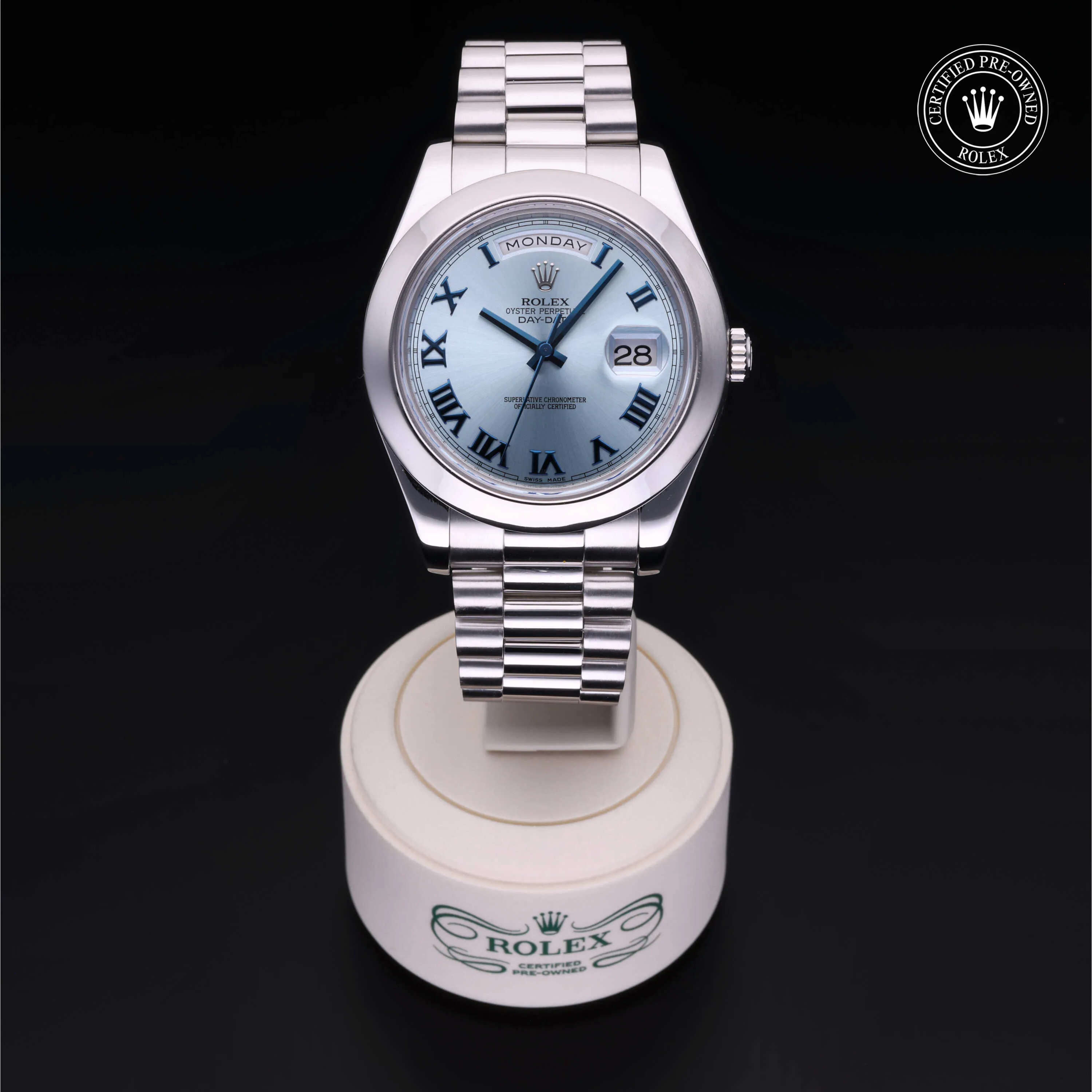 Rolex Day-Date II 218206 41mm Platinum Blue 1