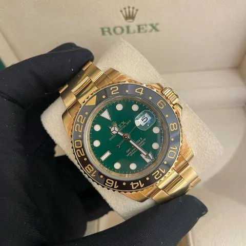 Rolex GMT-Master II 116718LN 40mm Yellow gold Green