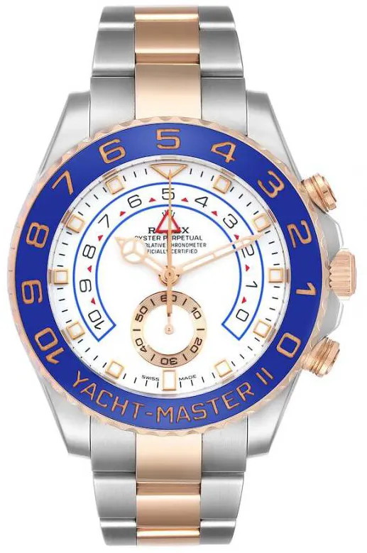 Rolex Yacht-Master II 116681 44mm Rose gold and Stainless steel White